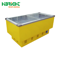 Chaîne de supermarchés Commercial Dual Compressor Self Service Promotion Display Cabinet Island Freezer