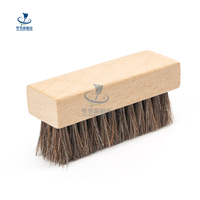 Brosse de nettoyage de chaussures écologique et durable en bois de hêtre et poils de cheval, fabriquée en Chine, pour baskets et chaussures de football