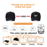 Gorra Deportiva Heycap Factory, Diseño Nuevo, Personalizable, Transpirable, de Sarga de Algodón, con Visera, Estilo Retro, Cierre a Presión de Cobre Negro