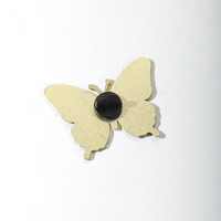 Nouvelle Arrivée : Broches et badges en émail souple personnalisés, motifs papillon, fleur et malacca, en alliage de zinc, pour chapeaux, vente en gros