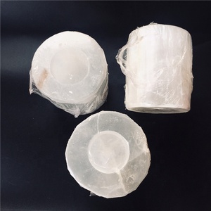 All'ingrosso naturale di alta qualità Selenite torre di cristallo portacandele per la decorazione della casa - Product Image 1