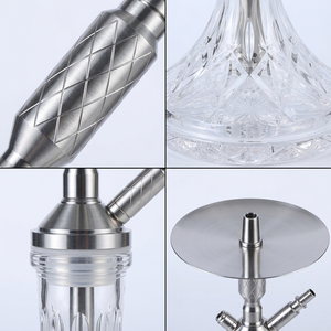 <span class=keywords><strong>Tige</strong></span> de chicha portable de haute qualité, en acier inoxydable et en verre, pour chicha de qualité supérieure - Product Image 4