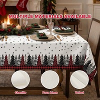 Nappe de Noël à carreaux écossais en gros, couverture de table à manger à carreaux Buffalo pour les fêtes d'hiver, fournisseur d'usine de décorations de fête