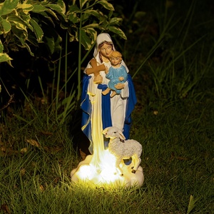 Ornamen perawan <span class=keywords><strong>Mary</strong></span> Yesus <span class=keywords><strong>Resin</strong></span> gaya Eropa ramah lingkungan buatan tangan natal rumah dekorasi lintas batas adegan hadiah - Product Image 6