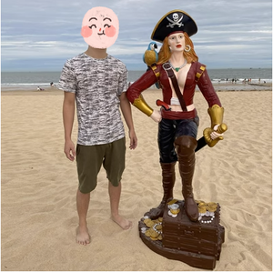 Scultura all'aperto decorazione scultura in fibra di vetro pirati della statua Jack personaggio caraibico - Product Image 5