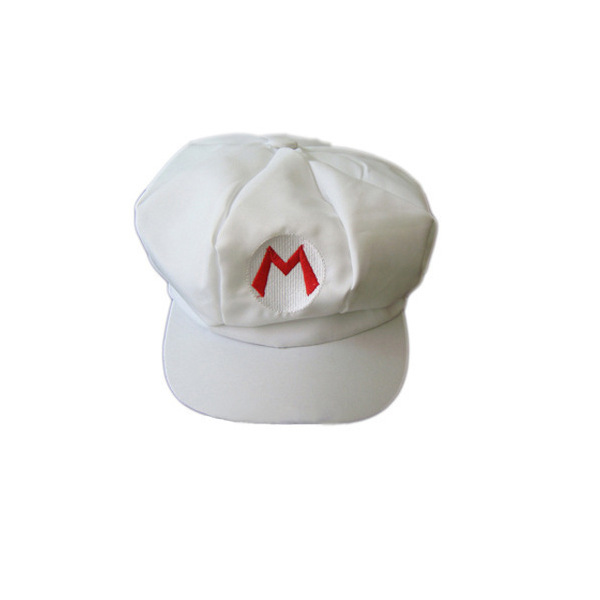 Gorra octogonal infantil Wario-blanca