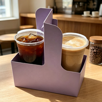Expédition immédiate : Lot de 2 boîtes à café pliables pour bouquet de fleurs, avec support pour deux tasses, vente chaude