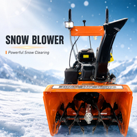 Souffleuse à neige à essence durable de 6,5 CV, souffleuse à neige manuelle pour le déneigement des routes municipales