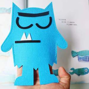 My Emotional Little Monster Hand Puppet Mood Color reconoce la marioneta <span class=keywords><strong>de</strong></span> fieltro para niños pequeños - Product Image 5