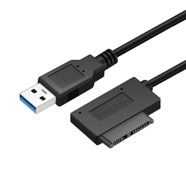 USB 2.0 to Mini Sata II 7+6 13Pin Adapter Converter Cable for Laptop CD/DVD ROM Slimline Drive Converter HDD Caddy