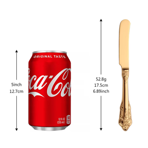 <span class=keywords><strong>Coltello</strong></span> <span class=keywords><strong>da</strong></span> <span class=keywords><strong>burro</strong></span> <span class=keywords><strong>Vintage</strong></span> <span class=keywords><strong>da</strong></span> 6.9 pollici con specchio in acciaio inossidabile dorato con manico cavo, <span class=keywords><strong>coltello</strong></span> <span class=keywords><strong>da</strong></span> <span class=keywords><strong>burro</strong></span> per pane e formaggio - Product Image 6