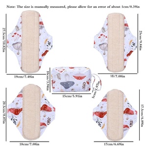 Tampon menstruel réutilisable en coton Super absorbant pour incontinence, ensemble de serviettes hygiéniques féminines lavables - Product Image 2