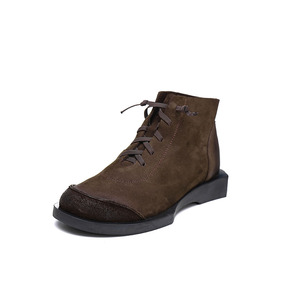 Botines de Tobillo Personalizados 100% Cuero Genuino, Estilo Casual <span class=keywords><strong>para</strong></span> Caminar, con Banda Elástica, Talla Grande, Retro, <span class=keywords><strong>para</strong></span> <span class=keywords><strong>Mujer</strong></span> - Product Image 2