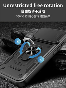 Coque de protection intégrale pour appareil photo <span class=keywords><strong>Redmi</strong></span> <span class=keywords><strong>Note</strong></span> 15 Pro+/15/15C/K80pro/A5, anti-chute, avec anneau réglable, support magnétique, coque de protection blindée - Product Image 6