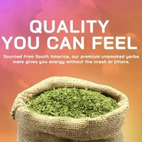 Capsules de Yerba Maté Naturelles OEM, Formule 100% Pure Non Fumée, 75mg de Caféine, Origine Amérique du Sud, 60 Capsules, Soutien Doux