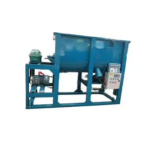 Fertilizer dry powder blender jacketed single shaft horizontal ribbon mixer for sale