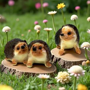 Nueva Figura Artística de Erizo Pequeño en Resina Epoxi, Decoración para Jardín, Patio y Paisajismo, Modelo Animal de Simulación - Product Image 4