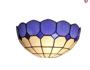 Vintage Moderne Tiffany Handgefertigte Braune Buntglas Kupferfolie LED 2700K Halbe Wandlampe Europäischer Stil Wohnzimmer Anwendung - Product Image 6
