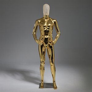 Maniquí Masculino y Femenino de Plástico con Acabado en Oro/Plata Electrochapado, Cabeza de Huevo/<span class=keywords><strong>Cristal</strong></span>, para Exhibición en Tiendas - Product Image 4
