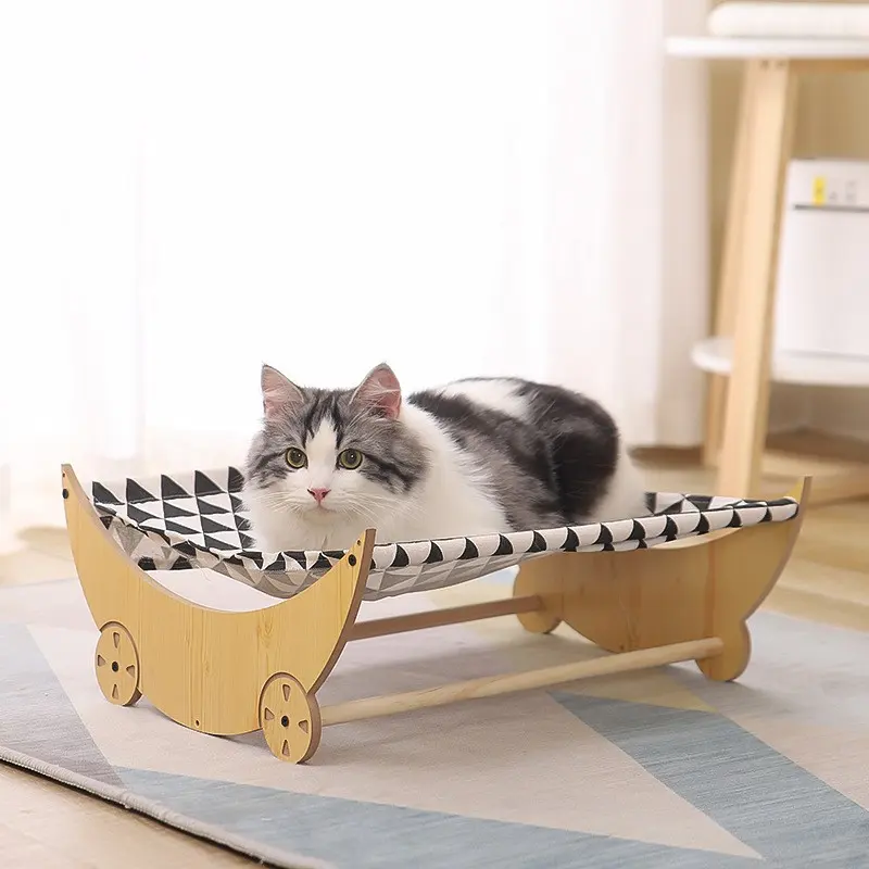 Cama de Gato de madera contrachapada extraíble, hamaca plana para perro, gran oferta, UTC