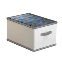 Organisateur de garde-robe portable moderne en PP non tissé, pliable, rectangulaire, grande capacité, multifonctionnel, pour vêtements et couvertures