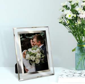Vente en gros, petites commandes, cadre photo en verre 4x6, 5x7, 8x10, décoration d'intérieur, surface miroir argentée - Product Image 3
