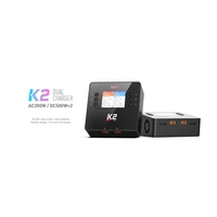 Cargador/Descargador Inteligente de Doble Canal ISDT K2 AC 200W / DC 500W X2 para Baterías LiFe, Lilon, LiPo, Pb de 1~6S y NiMH de 1-12S