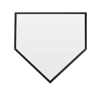 Cadre photo en bois vierge pour sublimation couleur intégrale, blanc, en forme de plaque de base de softball, 250*250*12mm, pour décoration intérieure
