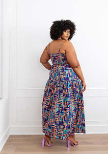 Nouvelle <span class=keywords><strong>robe</strong></span> Maxi à imprimé <span class=keywords><strong>africain</strong></span> pour femmes sans manches robes longues de haute qualité - Product Image 6
