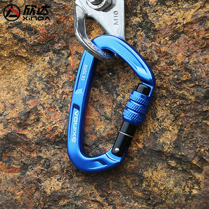 Mosquetón Tipo D Xinda H-8125 de Aleación de Aluminio, Carga de 2500 kg, Bloqueo de Seguridad para Escalada, Uso en Exteriores - Product Image 1