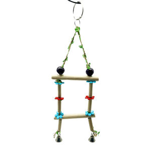 Papegaai Schommel Speelgoed Huisdier Vogelkooi Hangmat Opknoping Natuurlijk Hout Ladder Papegaai Kauw Houten Blokken Vogel Baars Voor Parkieten - Product Image 5