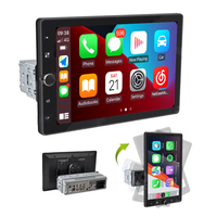 Reproductor Multimedia Universal 1531C de 10.4 Pulgadas, Rotatorio, 1 Din, MP5, con Radio FM, Carplay, Android Auto, Pantalla Táctil, para Auto