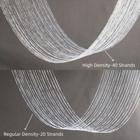 Décorations de plafond de mariage, rideau de perles de cristal suspendu, draperie ondulée en acrylique pour toile
