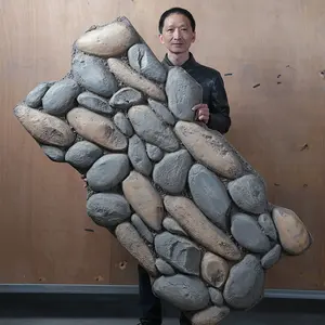 Guijarros de piedra de PU disponibles en interiores y exteriores Ligero impermeable ignífugo 3D tridimensional