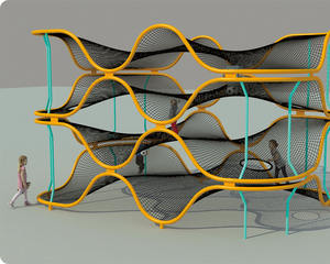 Filet d'escalade en forme de dôme arc-en-ciel pour aire de jeux extérieure personnalisée et sécurisée, pour les zones de jeux intérieures et extérieures et les aires de jeux préscolaires - Product Image 1