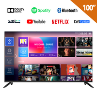 Televisor LED Inteligente Ultra Delgado de 100 Pulgadas con HDR, Sistema Android WebOS, Google TV, Control Remoto por Voz, WiFi, Bluetooth, USB, Múltiples Interfaces, para el Hogar