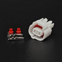 Connecteur Adaptateur Injecteur Carburant Auto Étanche IP67 12V 15A à 2 Broches en Cuivre DJR7023-2.2-21 7283-8129-40 avec Bornes de Faisceau de Câbles Femelle