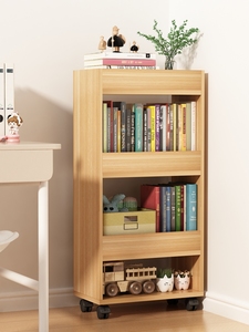Estantería Sencilla, Estante de Almacenamiento de Pie, Estantería <span class=keywords><strong>Infantil</strong></span> <span class=keywords><strong>con</strong></span> <span class=keywords><strong>Ruedas</strong></span>, para Sala de Estar, Dormitorio, Móvil - Product Image 2