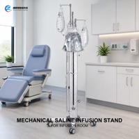 Support de perfusion médical de qualité IV en acier inoxydable, mobile, réglable en hauteur, avec freins et roulettes, pour hôpitaux et urgences, vente en gros