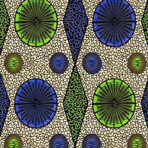 Tela de Algodón con Estampado Africano Ankara de Primera Calidad y Color Vibrante, Material Estándar de Exportación para Marcas de Ropa y Sastres - Product Image 1