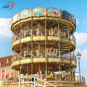 Grand carrousel extérieur avec 96 places, manège classique pour parcs d'attractions, centres de divertissement et places de ville - Product Image 1