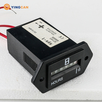 Timer Elektronik Kuarsa Seri SYS-1 Hitam, Konstruksi Tertutup Rapat, Penghitung Waktu Industri untuk Mesin Konstruksi