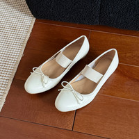 Collections Automne 2026 – Ballerines en Cuir Véritable Super Élégantes avec Nœuds Décoratifs et Bande Élastique pour Femmes