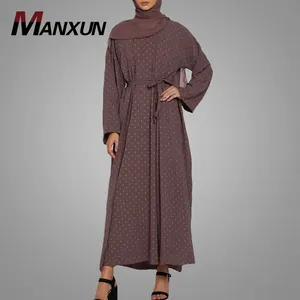 Nieuwe Collectie Fashion Lange Mouwen Islamitische Kleding Elegante Afrika Kleding Modest Volledige Lengte Moslim Kebaya Jurk Dubai Abaya