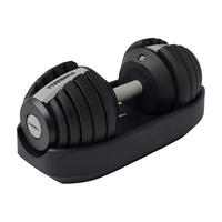 Haltères Moq. Ensemble d'haltères réglables Chromium Texture pak 1kg 24kg) Square Precision-lock en acier