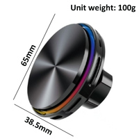 Nouveau chargeur de voiture sans fil magnétique rotatif à 360° 25W, adaptateur pour téléphone, support de ventilation avec ventilateur et lumières multicolores