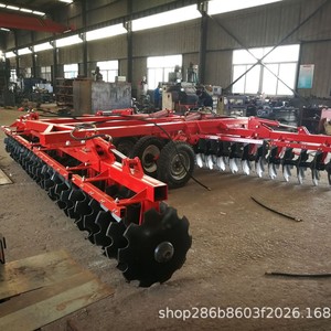 Herse à disques pliable à 36 lames de type aile pour tracteur, cultivateur agricole hydraulique robuste, rouge - Product Image 2