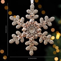 Hochwertige Luxus-Weihnachtsdekorationen Handbedruckte Hirschform PC Glitzer Hängende Ornamente
