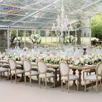 Tente élégante d'extérieur 20x30 Tente de mariage personnalisée en PVC transparent imperméable Tentes chapiteau de fête pour 100 150 250 personnes