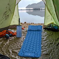 Tapis de couchage gonflable automatique en nylon avec logo personnalisé 190*60*5cm, imperméable, pour lit simple, pour la randonnée et l'escalade en plein air